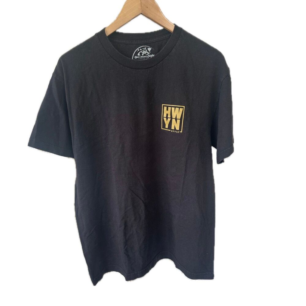 Hawaiian Style Men's 100% Cotton HWYN Kau Kau Time Tropical Local T-Shirt L